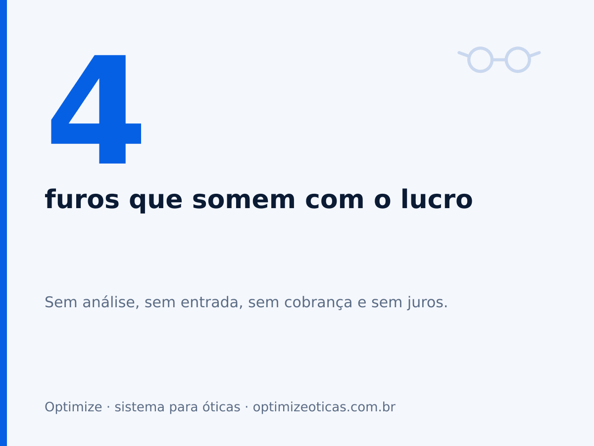 4 furos que somem com o lucro. Sem análise, sem entrada, sem cobrança e sem juros.
